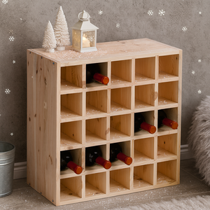 Weinregal für 25 Flaschen Nadelholz - Elysera