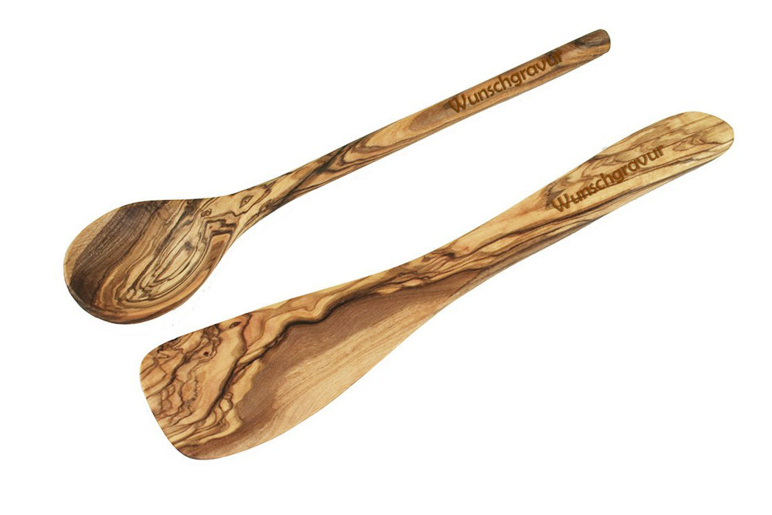 2tlg. Kochlöffel-Set aus Olivenholz - Elysera