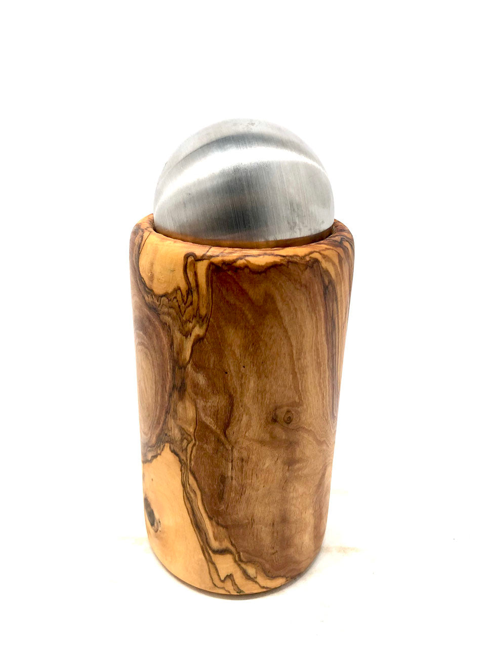 Tierurne Olivenholz mit Kugelverschluss aus Edelstahl – für Tiere bis 15 kg