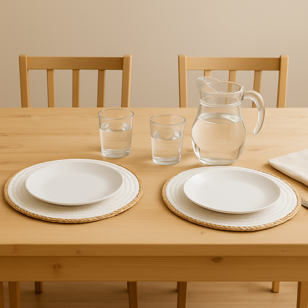 Platzset "Boho" Baumwolle/Maisblätter - Elysera