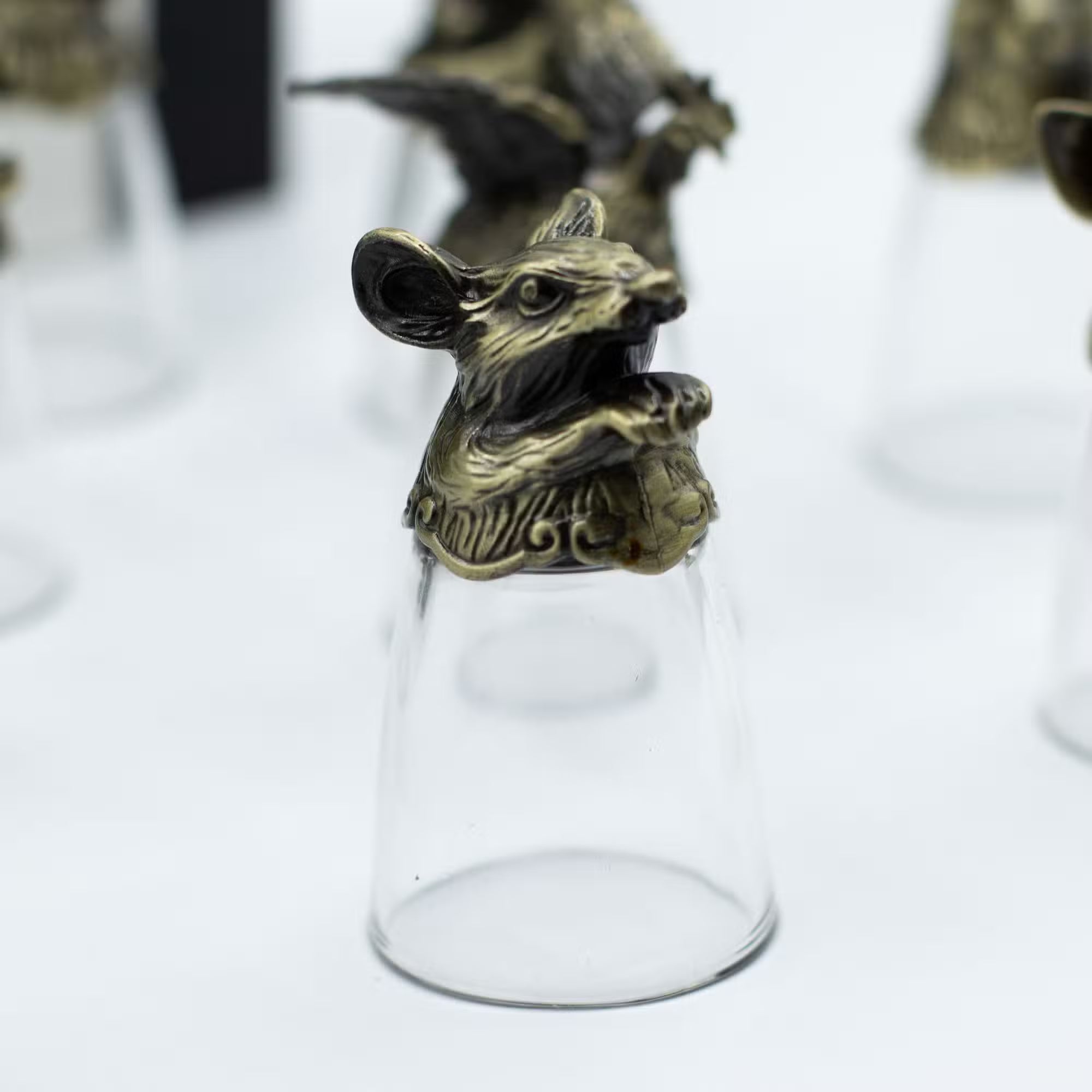 Schnapsglas-Set chinesische Tierkreiszeichen Geschenkbox