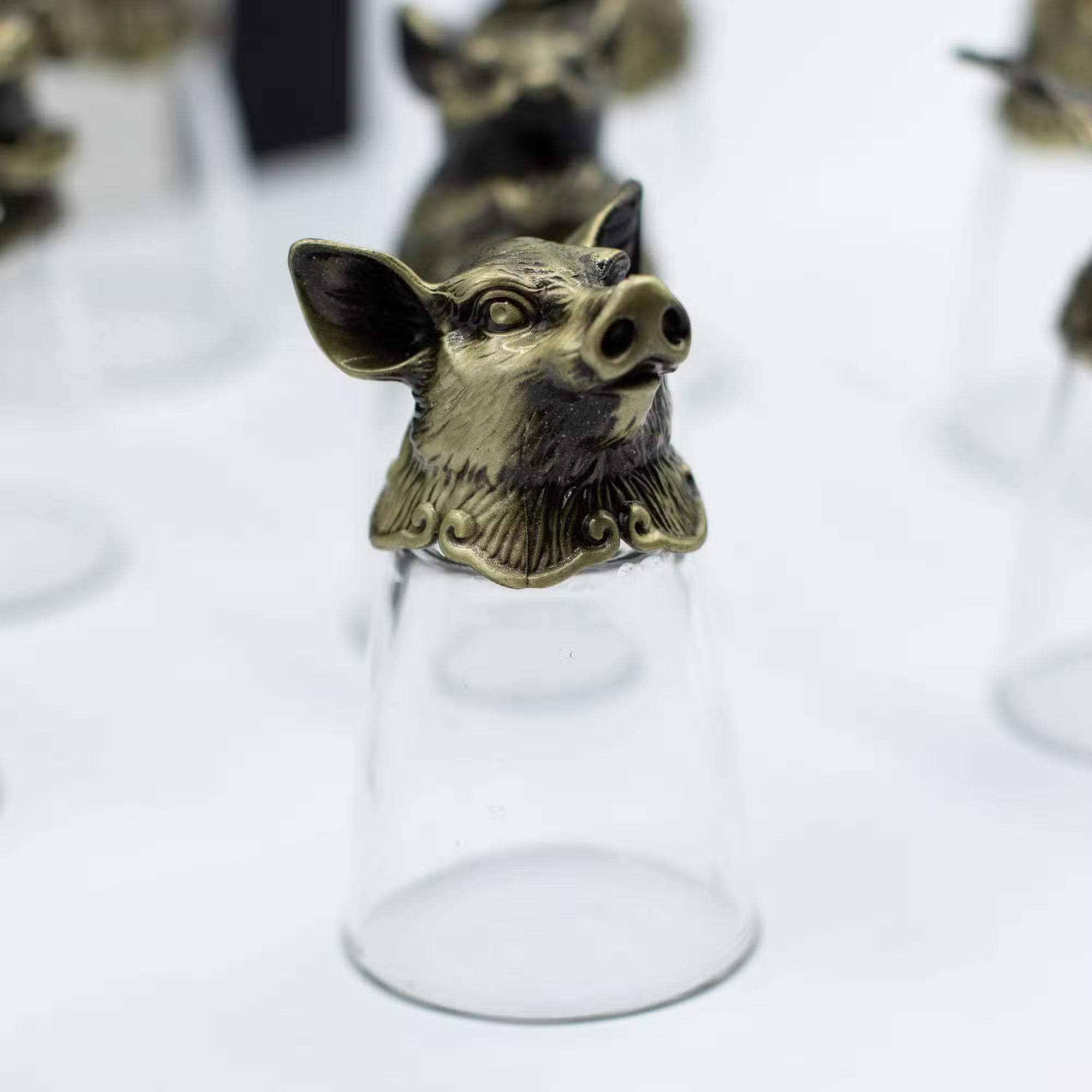 Schnapsglas-Set chinesische Tierkreiszeichen Geschenkbox